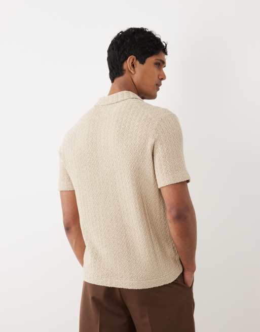 Abercrombie & Fitch - Polo en maille à manches courtes - Marron clair, 4 de 5