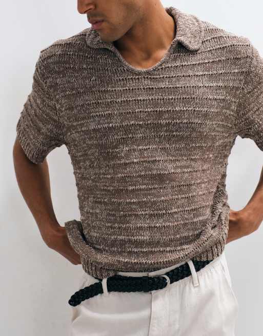 Abercrombie & Fitch - Polo en maille à manches courtes - Marron, 4 de 5
