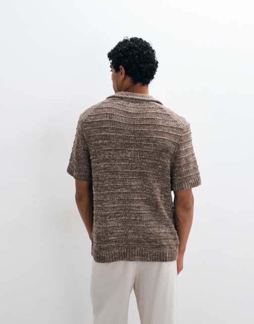 Abercrombie & Fitch - Polo en maille à manches courtes - Marron, 5 de 5