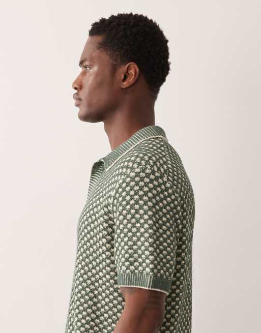 Abercrombie & Fitch - Polo in maglia verde, 4 di 5