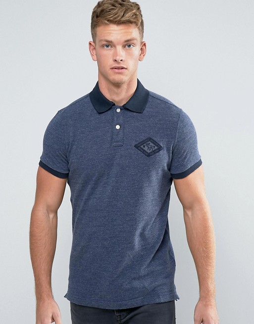 Abercrombie & Fitch Polo Muscle Slim Fit in Navy | ASOS