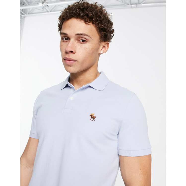 Abercrombie Fitch polo shirt in blue with logo