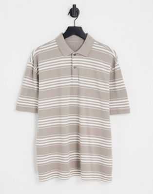 Abercrombie & Fitch polo shirt in stone