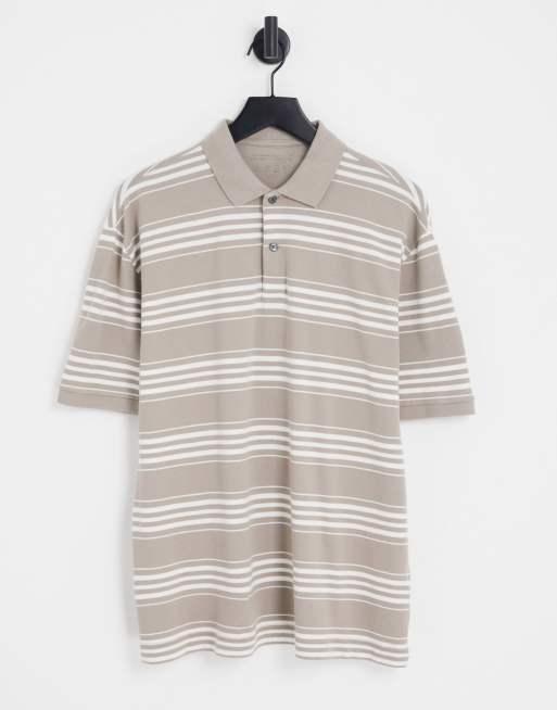 Abercrombie & Fitch polo shirt in stone | ASOS