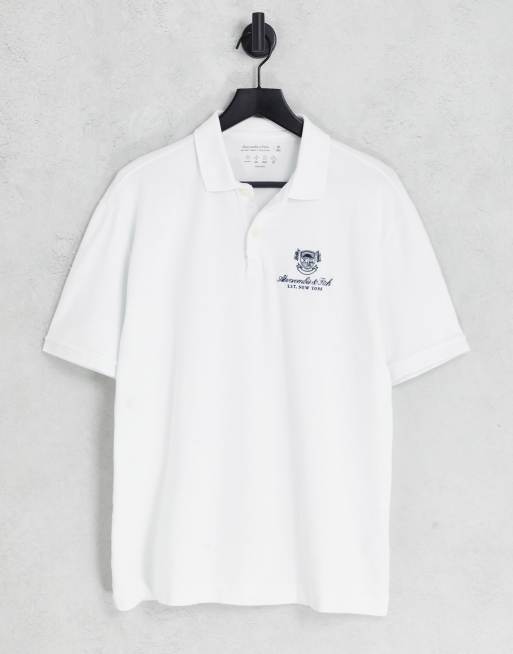 Abercrombie & Fitch polo shirt in white ASOS