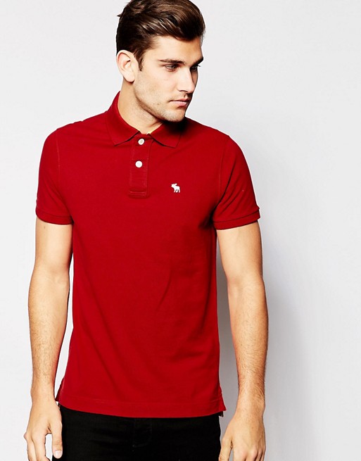 Abercrombie & Fitch Polo Shirt with Logo In Muscle Fit