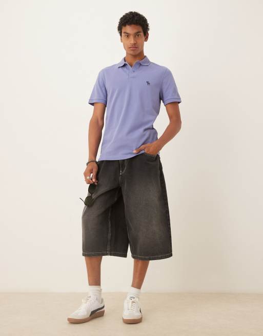 Abercrombie & Fitch - Polo texturé à détail logo - Violet, 2 de 4