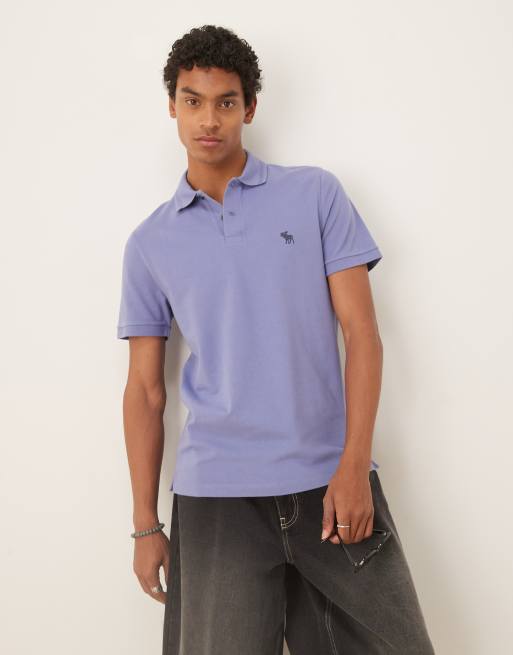 Abercrombie & Fitch - Polo texturé à détail logo - Violet, 4 de 4