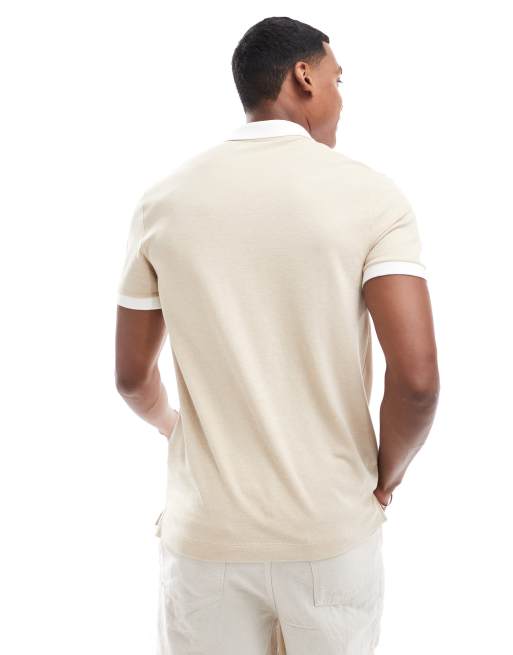 Abercrombie & Fitch - Polo texturé chic avec logo emblématique - Beige, 4 de 4