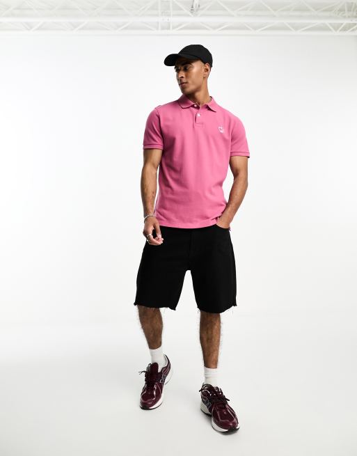 Abercrombie & Fitch – Polohemd in Rosa mit 3D-Markenlogo, 3 von 4