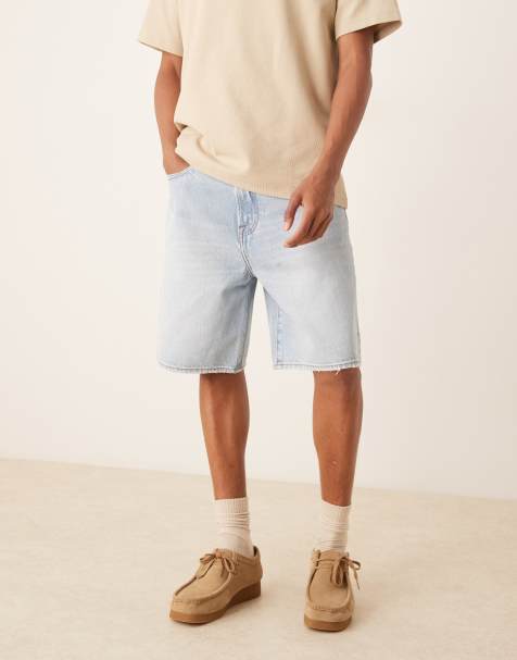 Abercrombie & Fitch - Posede denimshorts i lys vask - view 1