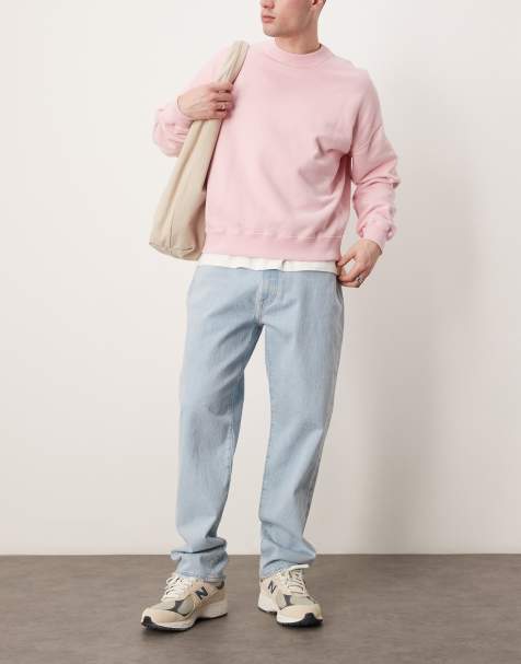 Abercrombie & Fitch - Posede tømrerjeans i lyseblå vask - view 1