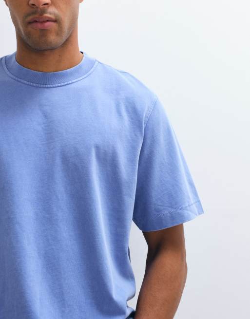 Abercrombie & Fitch – Premium – Blekblå, kraftig t-shirt, 3 av 5