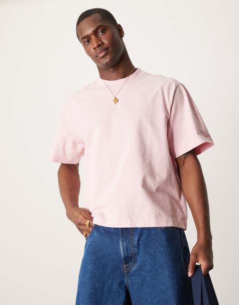 Abercrombie & Fitch - Premium - Cropped T-shirt in roze met wassing - view 1