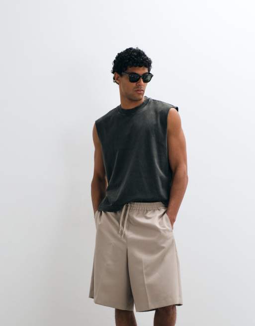Abercrombie & Fitch - Premium - Forvasket sort kraftig tanktop, 2 af 5