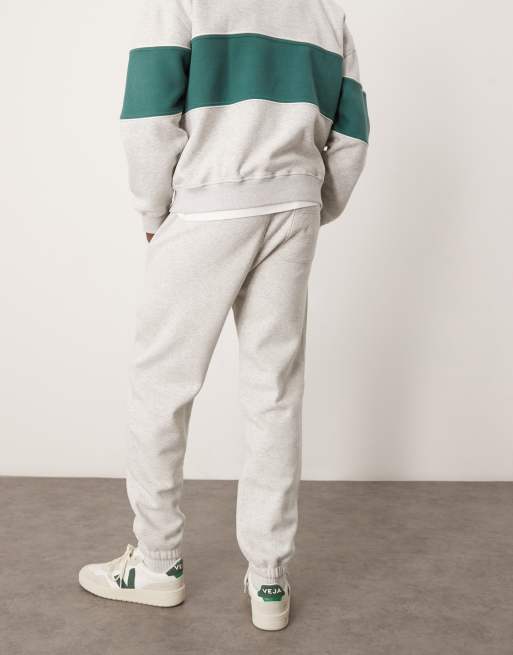 Abercrombie & Fitch - Premium - Grå joggingbukser med åbne kanter, 4 af 5