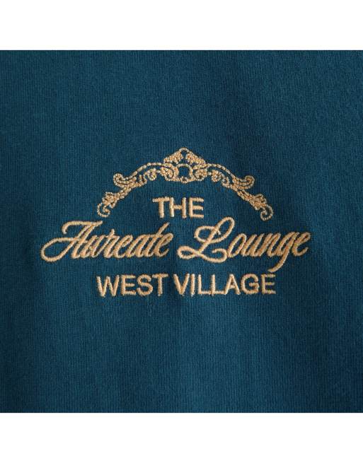 Abercrombie & Fitch Premium heavyweight 2.0 tee in navy teal, 3 of 3