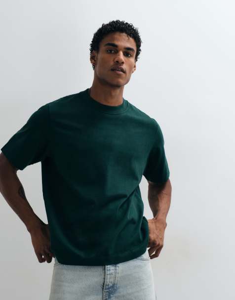 Abercrombie & Fitch premium heavyweight t-shirt in green - view 1