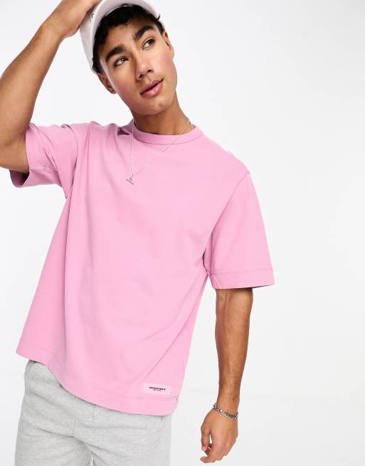 Abercrombie & Fitch premium heavyweight tshirt in pink ASOS