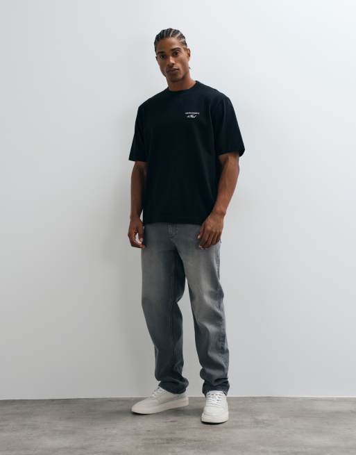 Abercrombie & Fitch premium heavyweight t-shirt with script logo in black, 2 of 5