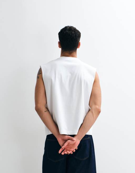 Abercrombie & Fitch - Premium - Hvid kraftig tanktop, 4 af 5