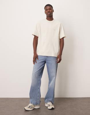 Abercrombie & Fitch Premium Icon Logo Short Sleeve T-shirt In White
