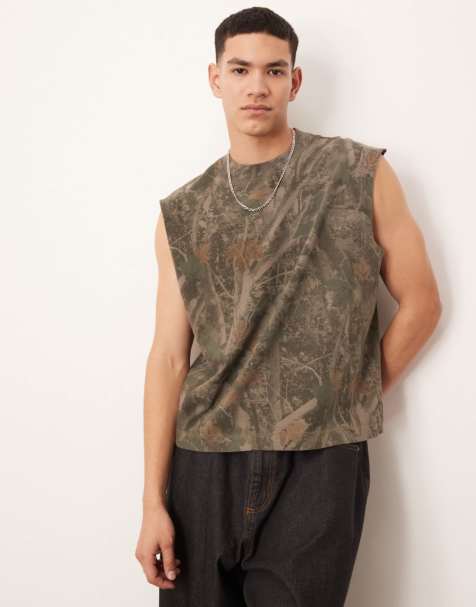 Abercrombie & Fitch - Premium - Kraftig cropped overdel med grønt camouflage-print - view 1