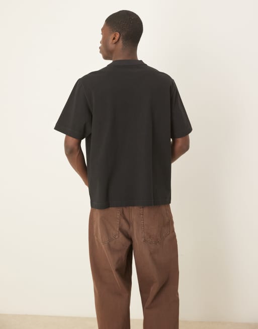 Abercrombie & Fitch premium logo t-shirt in black, 4 of 4