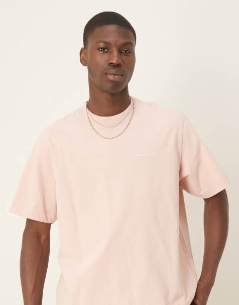 Abercrombie & Fitch premium logo t-shirt in pink