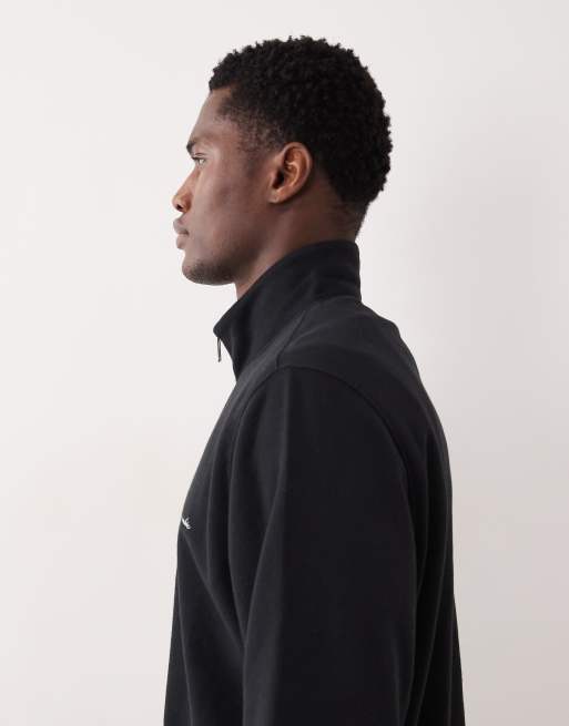 Abercrombie & Fitch - Premium - Sort sweatshirt med kvart lynlås og tekstlogo, 4 af 5