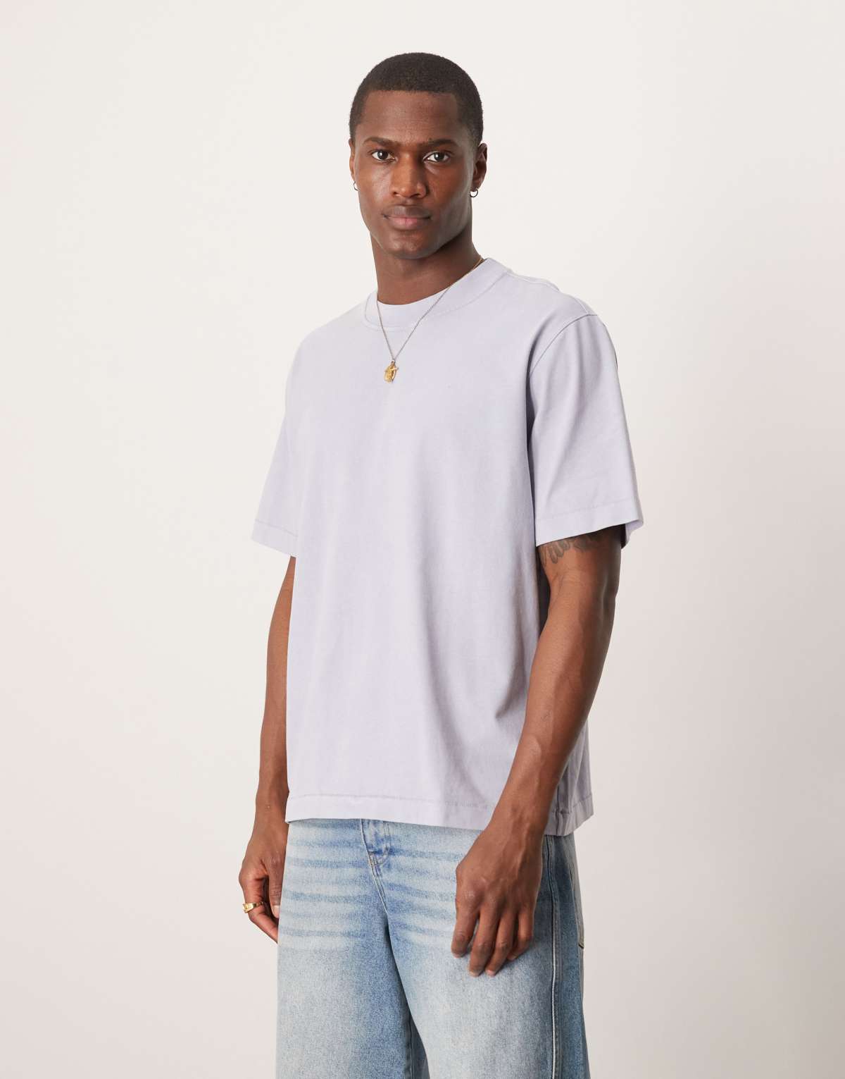 Abercrombie & Fitch premium t-shirt in washed blue