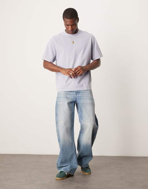Abercrombie & Fitch premium T-shirt in washed blue