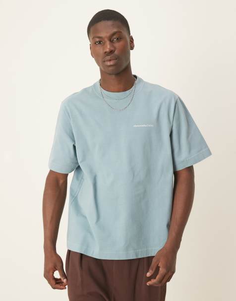 Abercrombie & Fitch - Premium T-shirt met logo in blauw - view 1