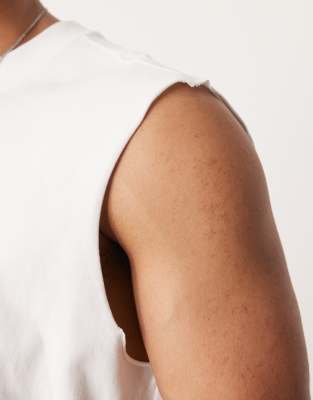 Abercrombie & Fitch premium tank top in white 