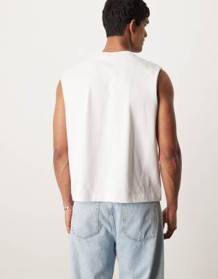 Abercrombie & Fitch premium tank top in white 