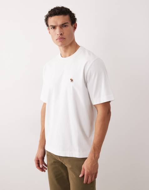 Abercrombie & Fitch – Premium – Vit t-shirt i kraftigt material - view 1