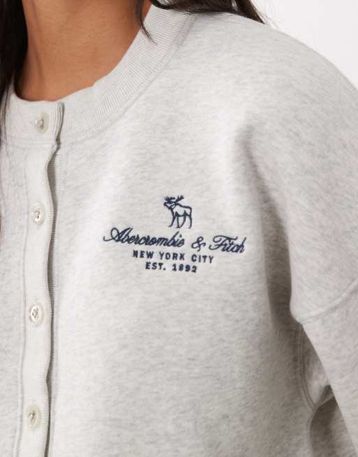 Abercrombie & Fitch preppy boxig kofta i ljusgrått, 2 av 4