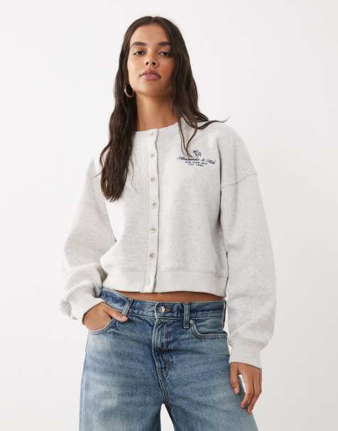 Abercrombie & Fitch preppy boxy vest in lichtgrijs - view 1