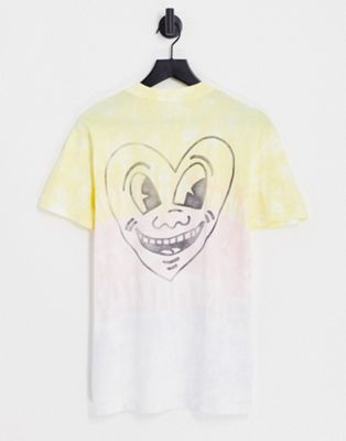 Abercrombie & Fitch Pride capsule keith haring heart back print tie dye t-shirt in multi - ASOS Price Checker