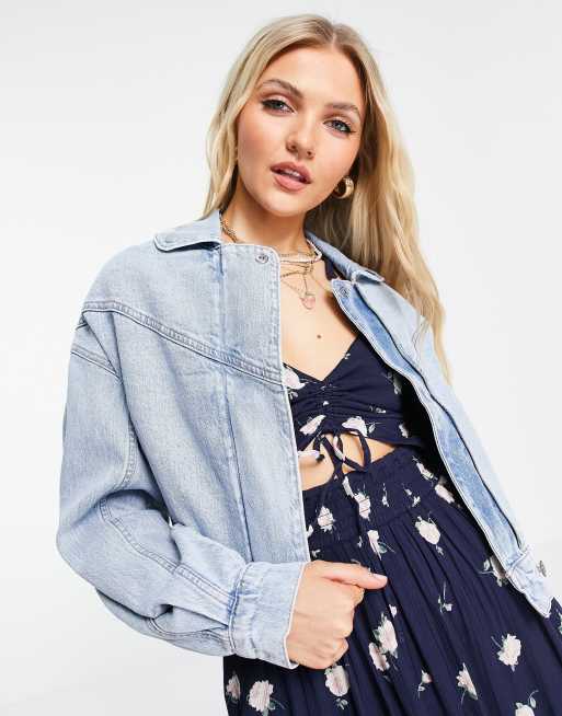 Abercrombie womens sale denim jacket