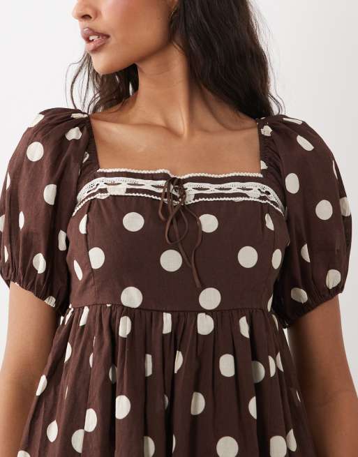 brown baby doll dress Thelma Floral Textured Maxi Dress Brown | Wedding Guest Dress main image 0