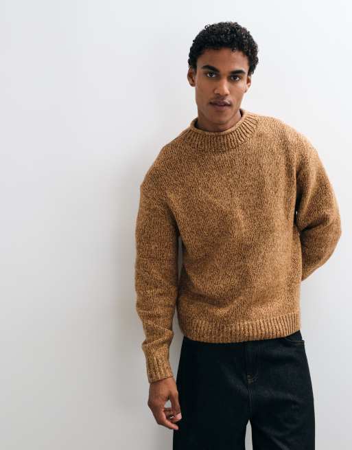 Abercrombie & Fitch pull en maille à col montant camel, 4 de 5