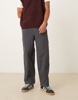 Abercrombie & Fitch Abercrombie & Fitch pull on chino trousers in black
