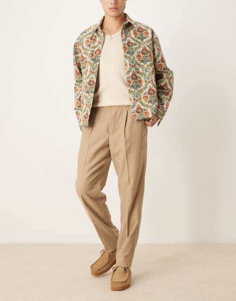 Abercrombie & Fitch pull on loose trousers in camel - view 1