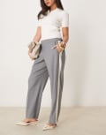 [Abercrombie & Fitch] Abercrombie & Fitch pull on straight leg pants with pintuck detail in grey S GREY