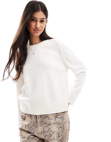 Abercrombie & Fitch - Pull ras de cou - Crème - view 1