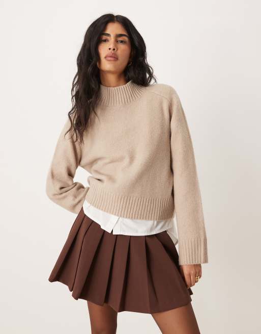 Abercrombie & Fitch – Pullover in Cremeweiß mit Stehkragen, 4 von 4