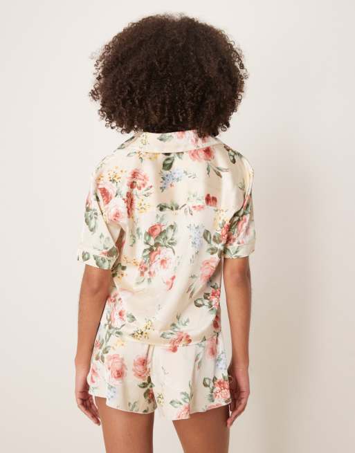 Abercrombie & Fitch pyjama shorts in multi floral co-ord, 3 of 4
