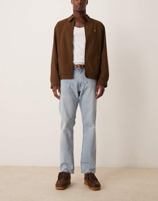 Abercrombie & Fitch – Raka jeans i 90-talsstil med ljus vintagetvätt och lätt slitna detaljer