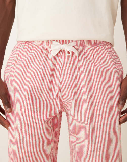 Abercrombie & Fitch - Rødstribede pyjamasbukser i flonel, 4 af 4